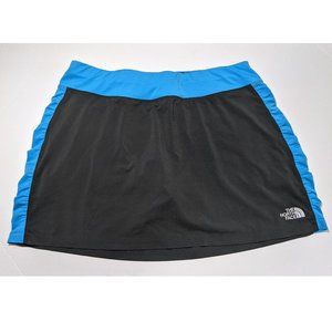 The North Face Activewear Skirt Skort Zipper Pocket Charcoal Gray/Aqua M